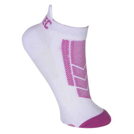 LADIES HI-TEC CUSHION SPORT SOCKS 3 PACK - PINK/PURPLE/TURQOISE