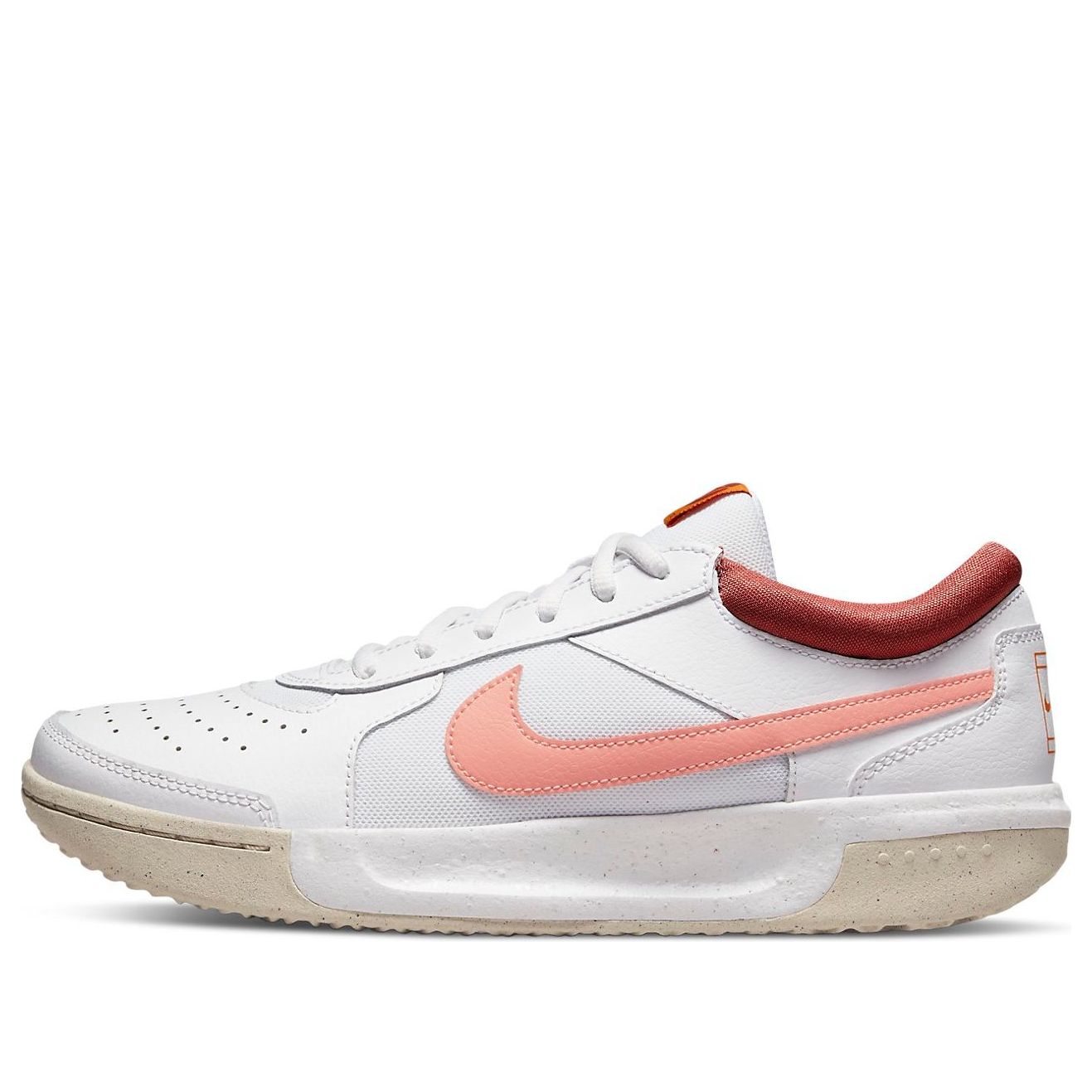 LADIES NIKE ZOOM COURT LITE TENNIS SHOES WHITE/PEACH – Sportie Co