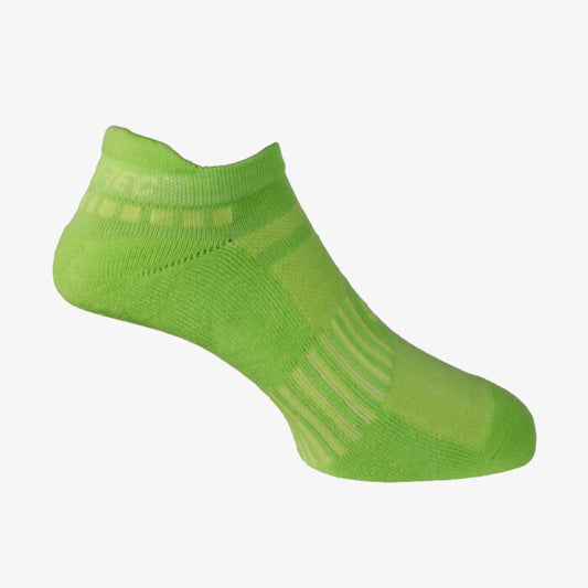 MEN'S HI-TEC CUSHION SPORT SOCKS 3 PACK - DEEP LICHEN/ACID LIME/BLACK