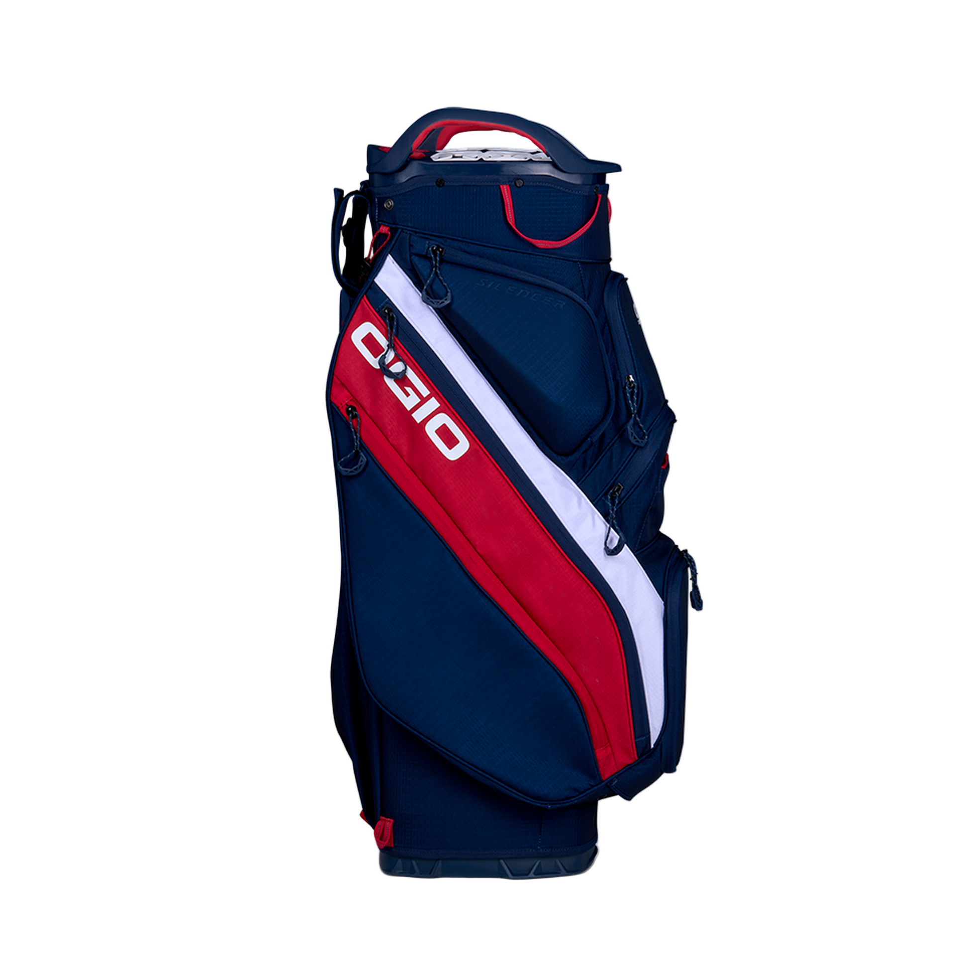Ogio Silencer Cart Bag | Red/White/Blue