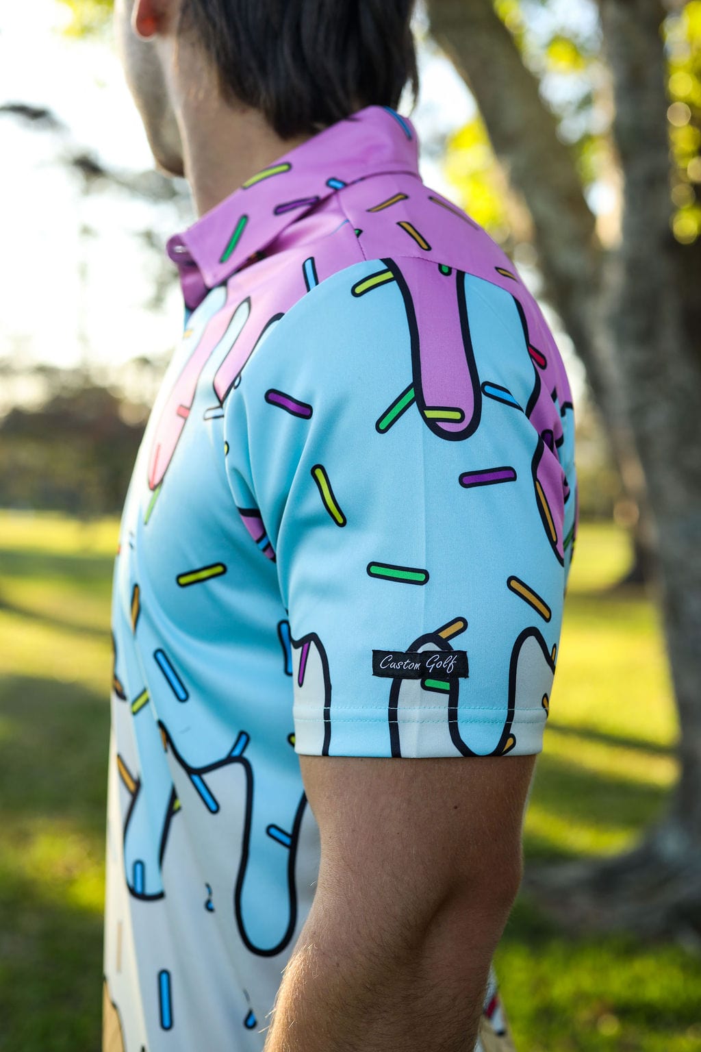 Custom Apparel Men's Funky Golf Shirt | Ice Cream Sundays