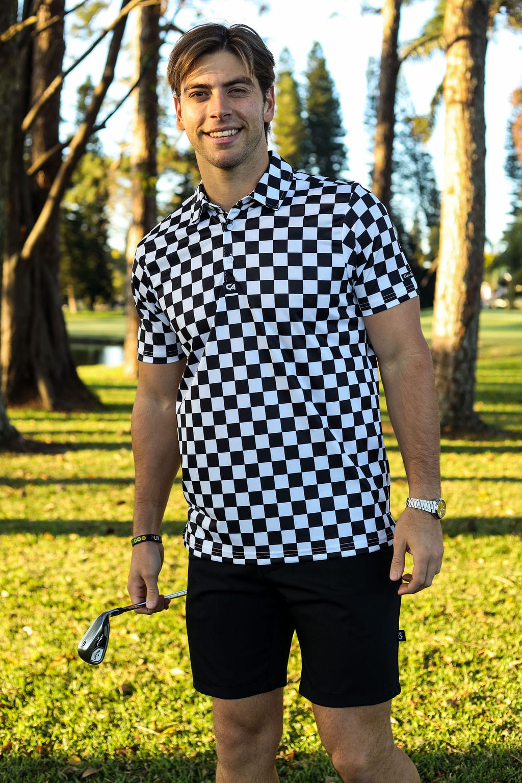 Custom Apparel Men's Funky Golf Shirt | Checkmate