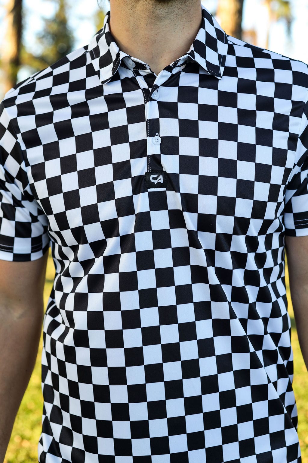 Custom Apparel Men's Funky Golf Shirt | Checkmate