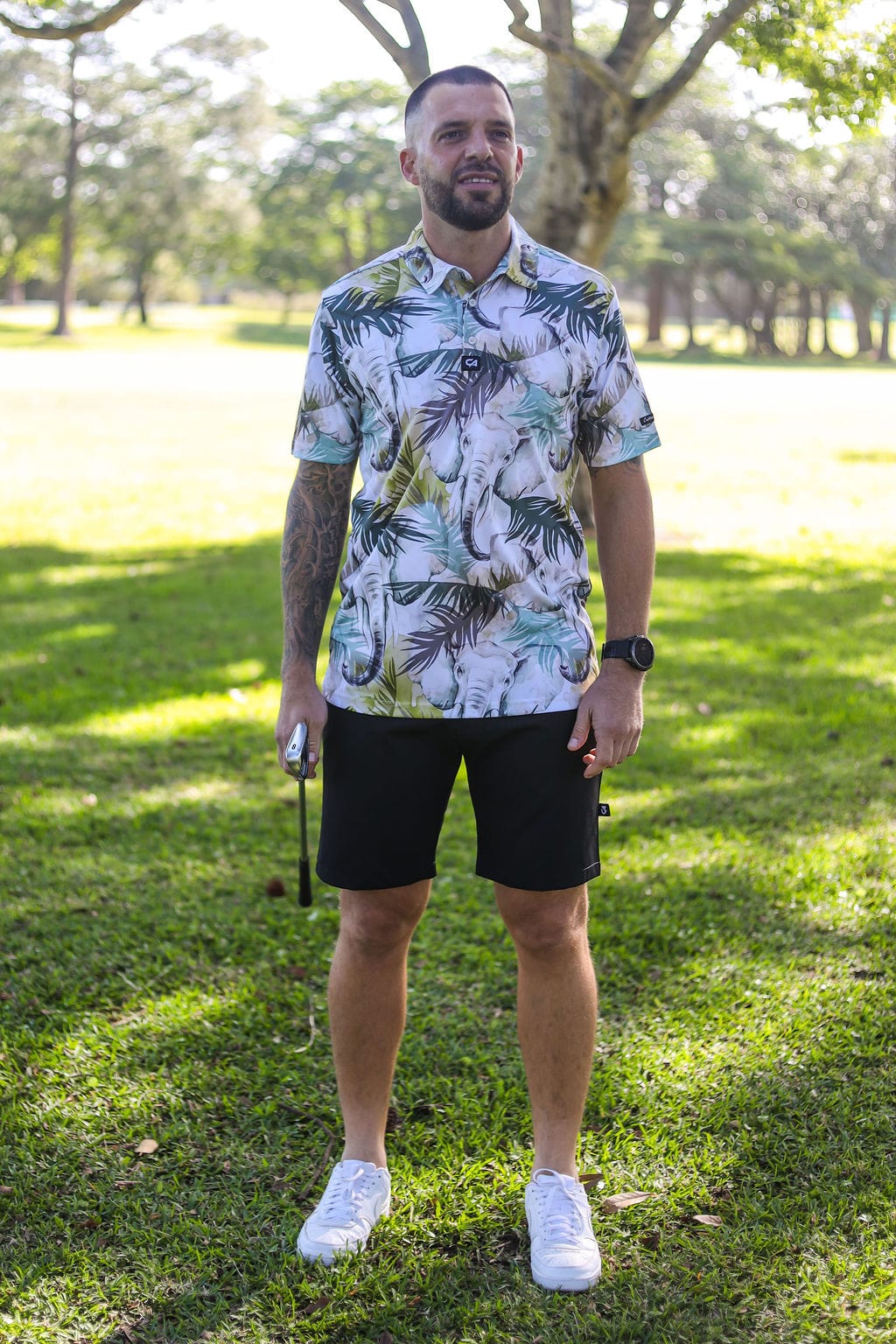 Custom Apparel Men's Funky Golf Shirt | Elephant Spirit