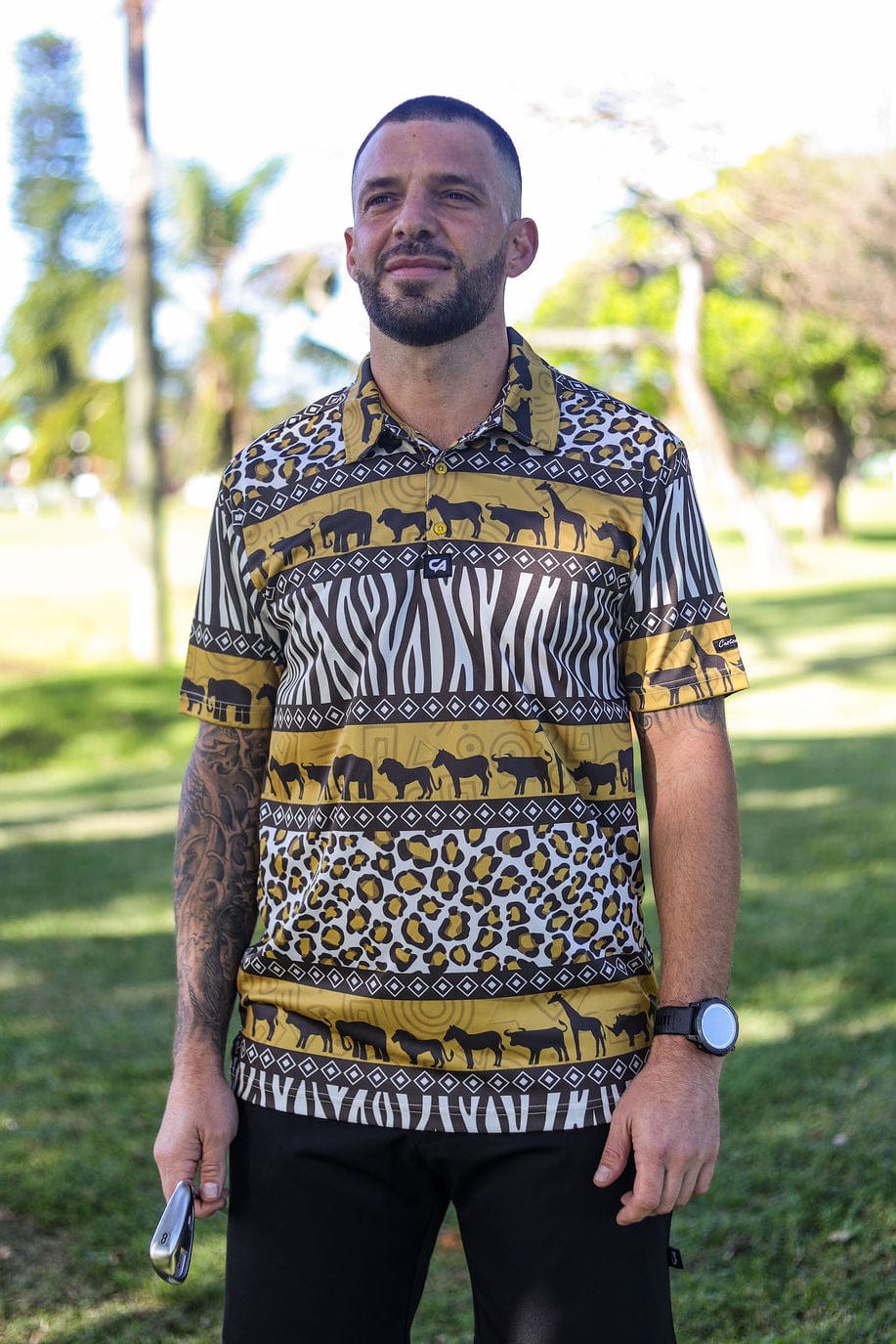 Custom Apparel Men's Funky Golf Shirt | Wild Africa