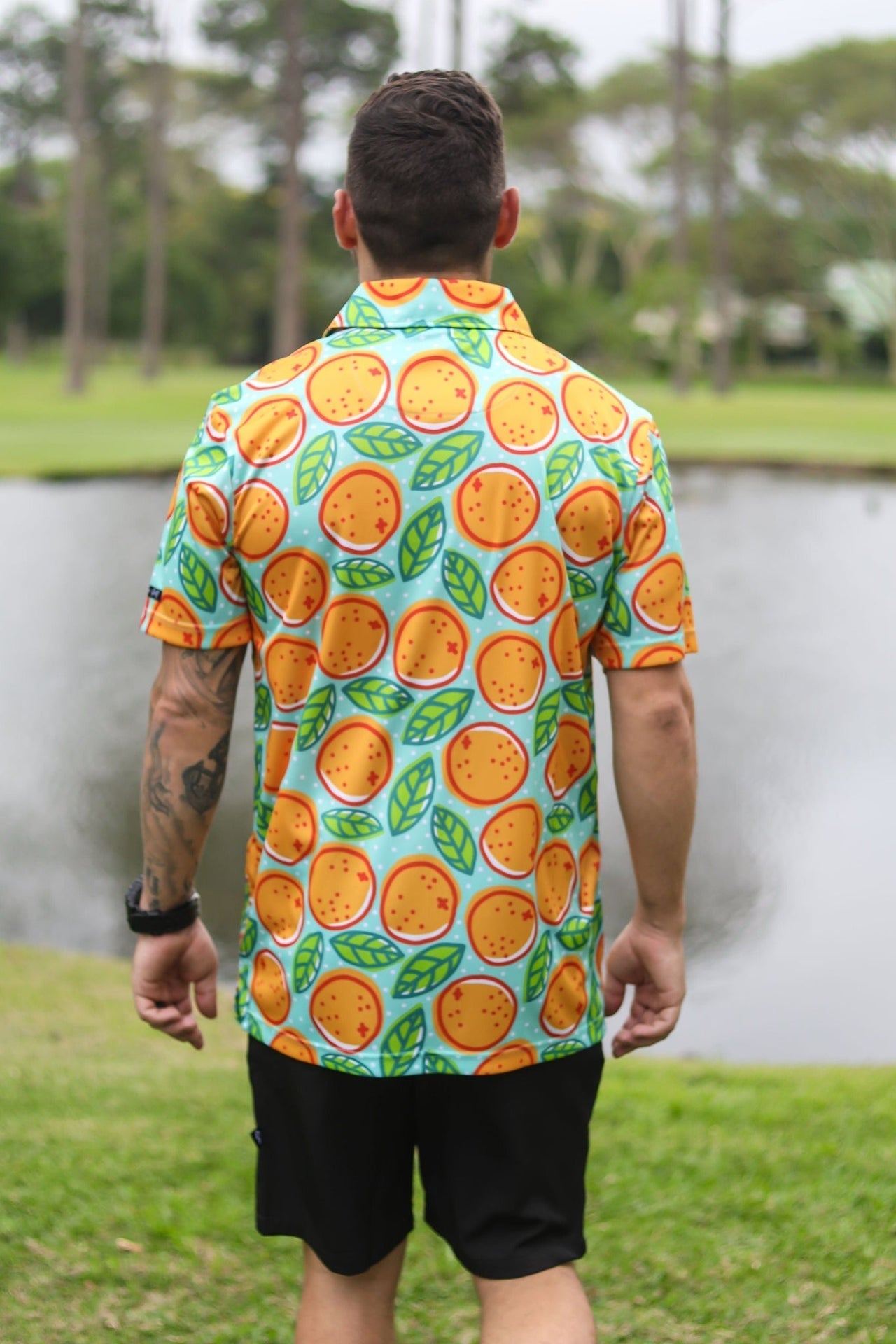 Custom Apparel Men's Golf Shirt | Premium | Orange Blossoms
