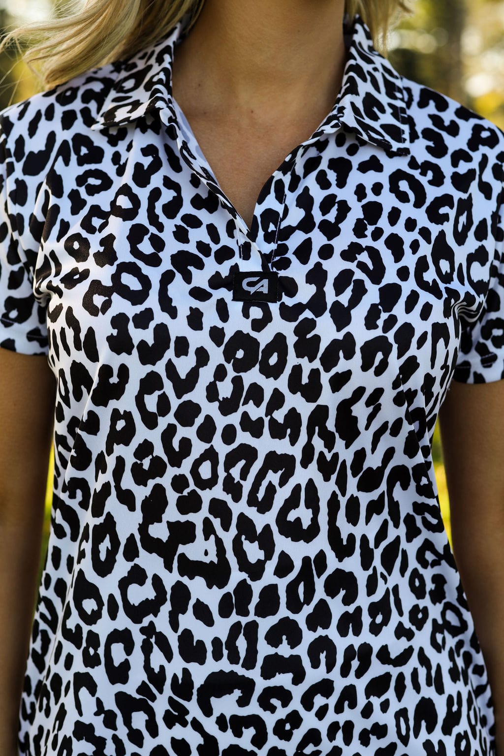 Custom Apparel Women's Golf Shirts | V Neck | Cheetach Chic