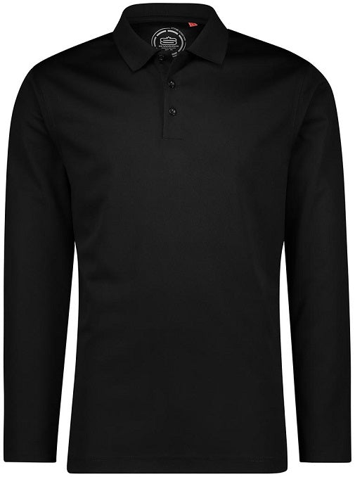 Men's Basic Performance Long Sleeve Golfer Polo Shirt