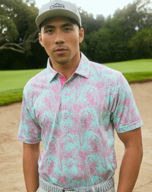 Men's Leaf-ish Dry Tech Performance Golfer Polo Shirt