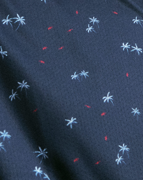 Men's Summer Vibes Dry Tech Performance Golfer Polo Shirt