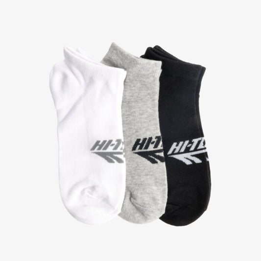 MEN'S ANKLE SOCKS 3 PACK - WHITE/GREY/BLACK