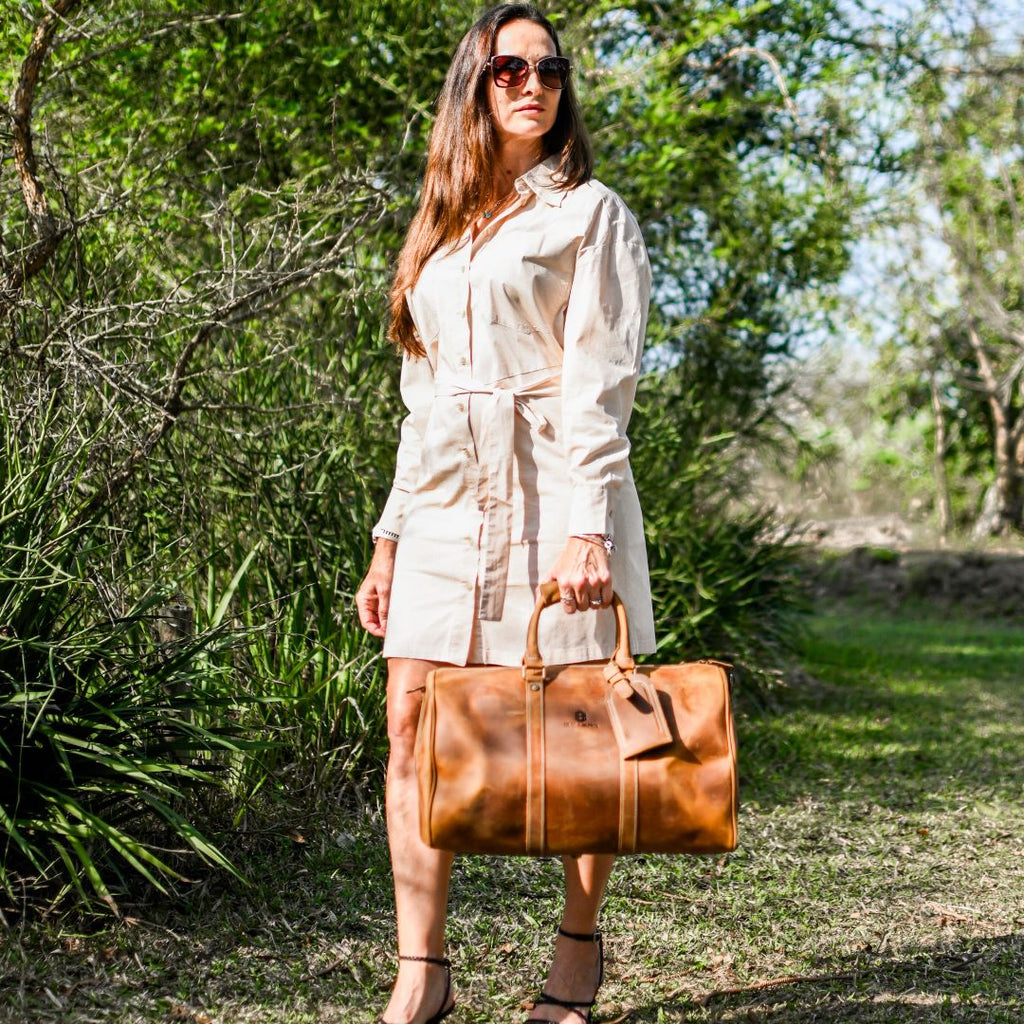 Balvaro Vintage Leather Urban Travel Bag