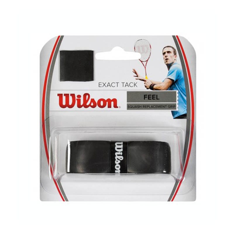 Wilson Grips | Regular Grips | Exact Tack Repl Squash Grip Black RG012