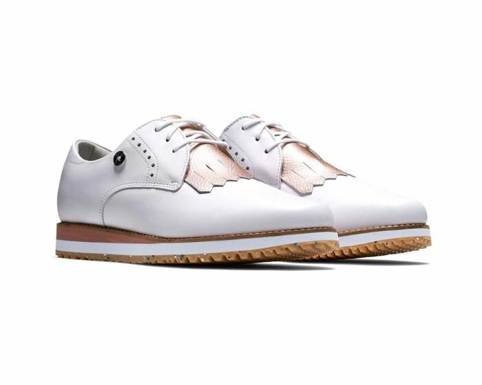 Footjoy Women's Golf Shoes | Sport Retro | White/Tan/Yellow