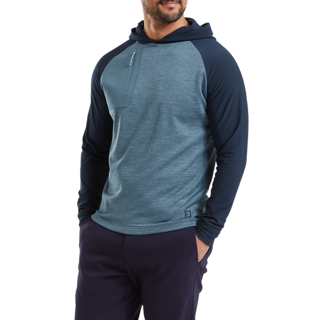 Footjoy Men's Golf Jersey | ThermoSeries Pullover Hoodie | Navy/Slate