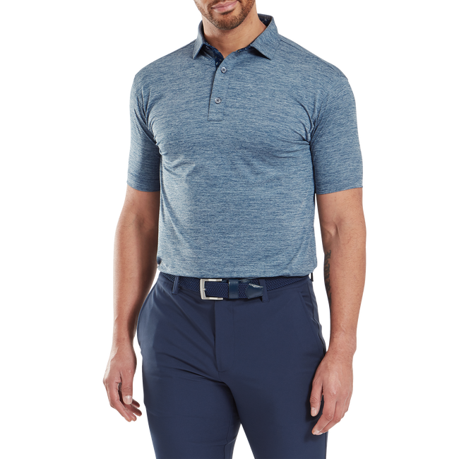 Footjoy Men`s Golf Shirt | EU Heather Lisle | Navy