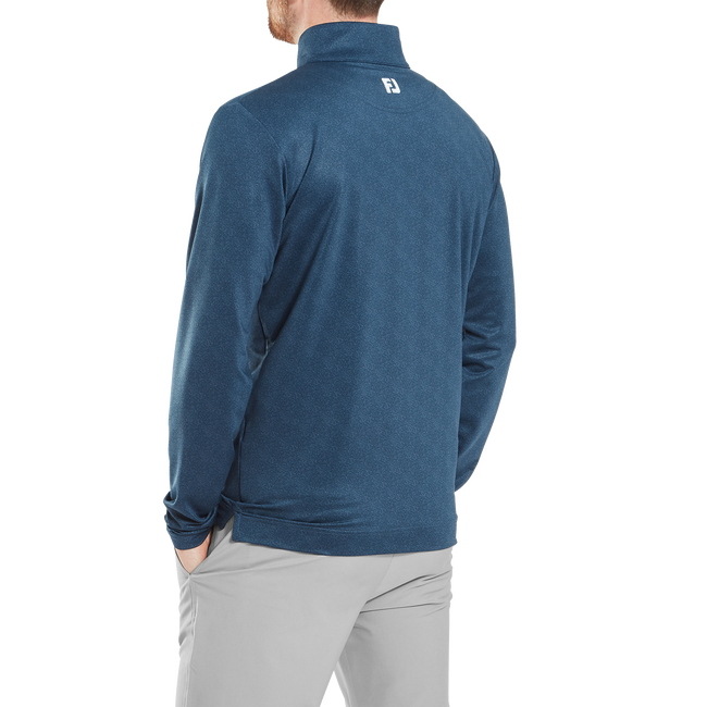 FootJoy Men's Golf Jersey | EU Speckle Printed Chill-Out | Dark Denim