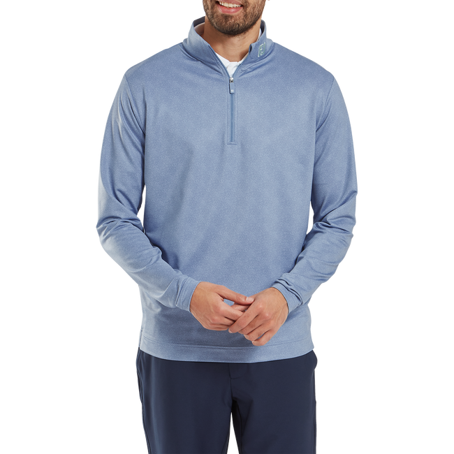 FootJoy Men's Golf Jersey | EU Speckle Print Jacquard Chill-Out | Blue