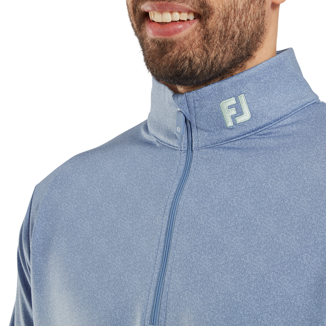 FootJoy Men's Golf Jersey | EU Speckle Print Jacquard Chill-Out | Blue