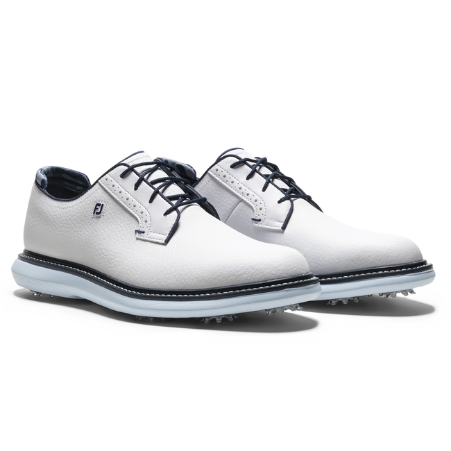 Footjoy Men's Golf Shoes | Traditions | White/Navy/Blue
