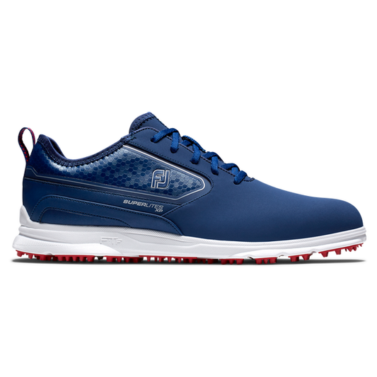 FOOTJOY MEN'S GOLF SHOES | SUPERLITES | NAVY/WHITE/RED