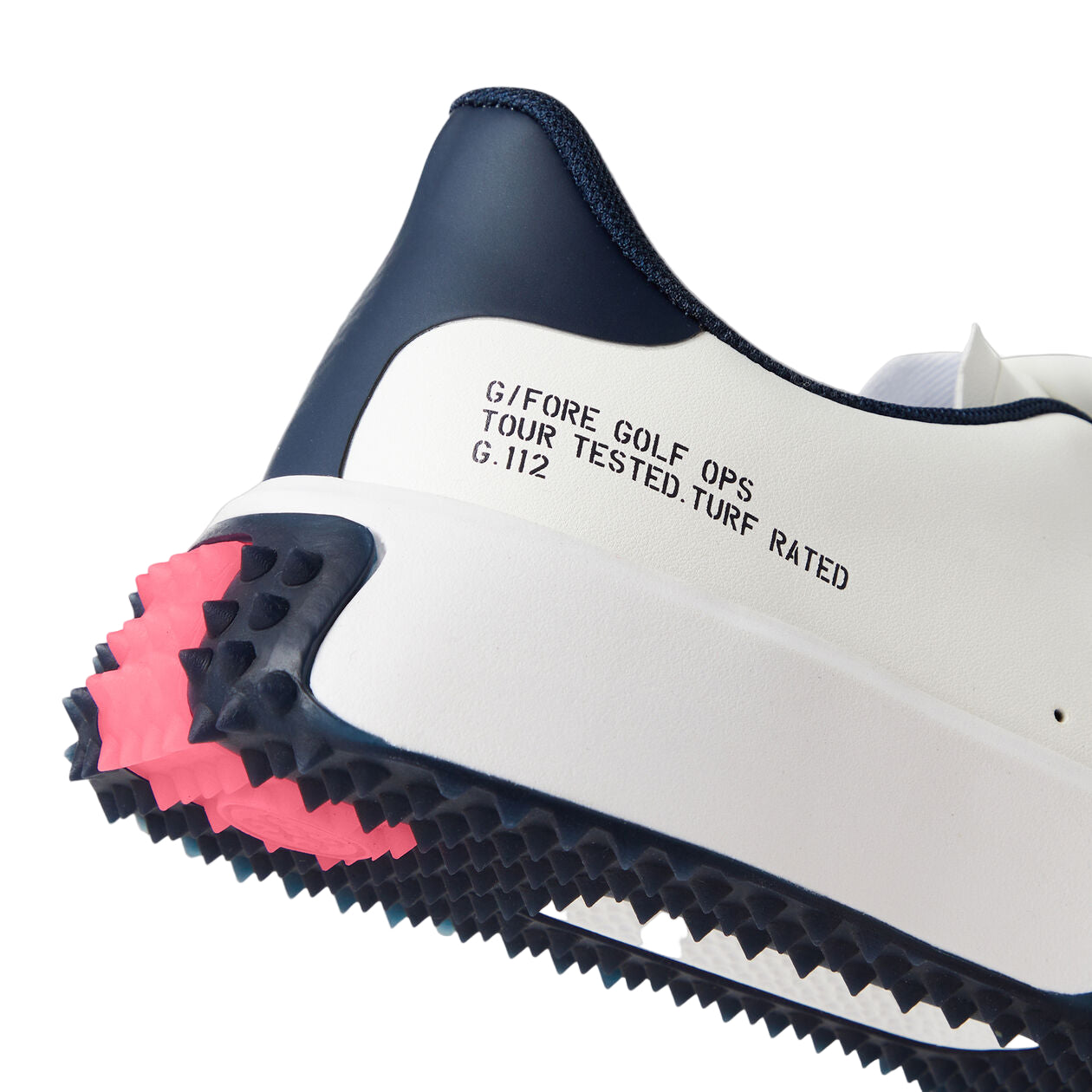 G Fore Women`s Golf Shoe | G.112 Leather Kiltie | Snow/Twilight