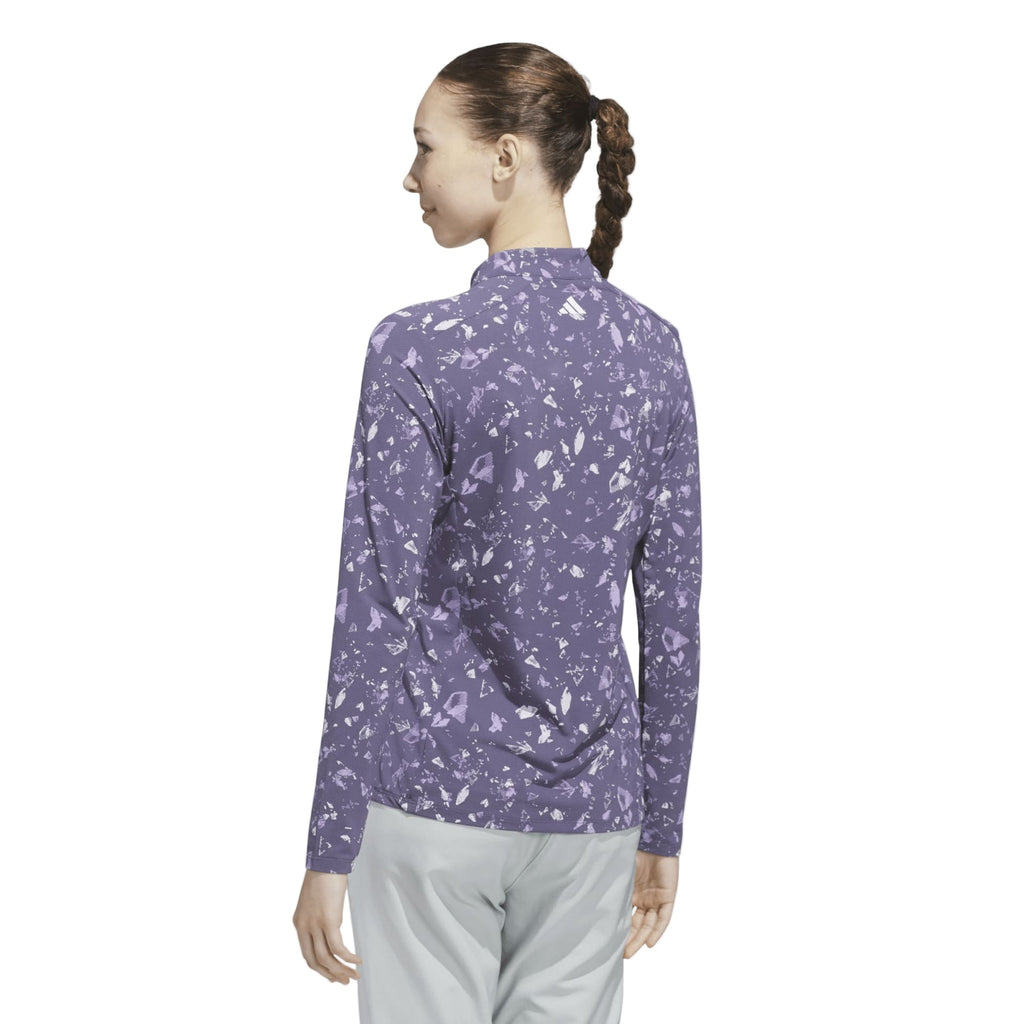 Adidas Women's Midlayer |  Ultimate Printed Quarter-Zip | Purple