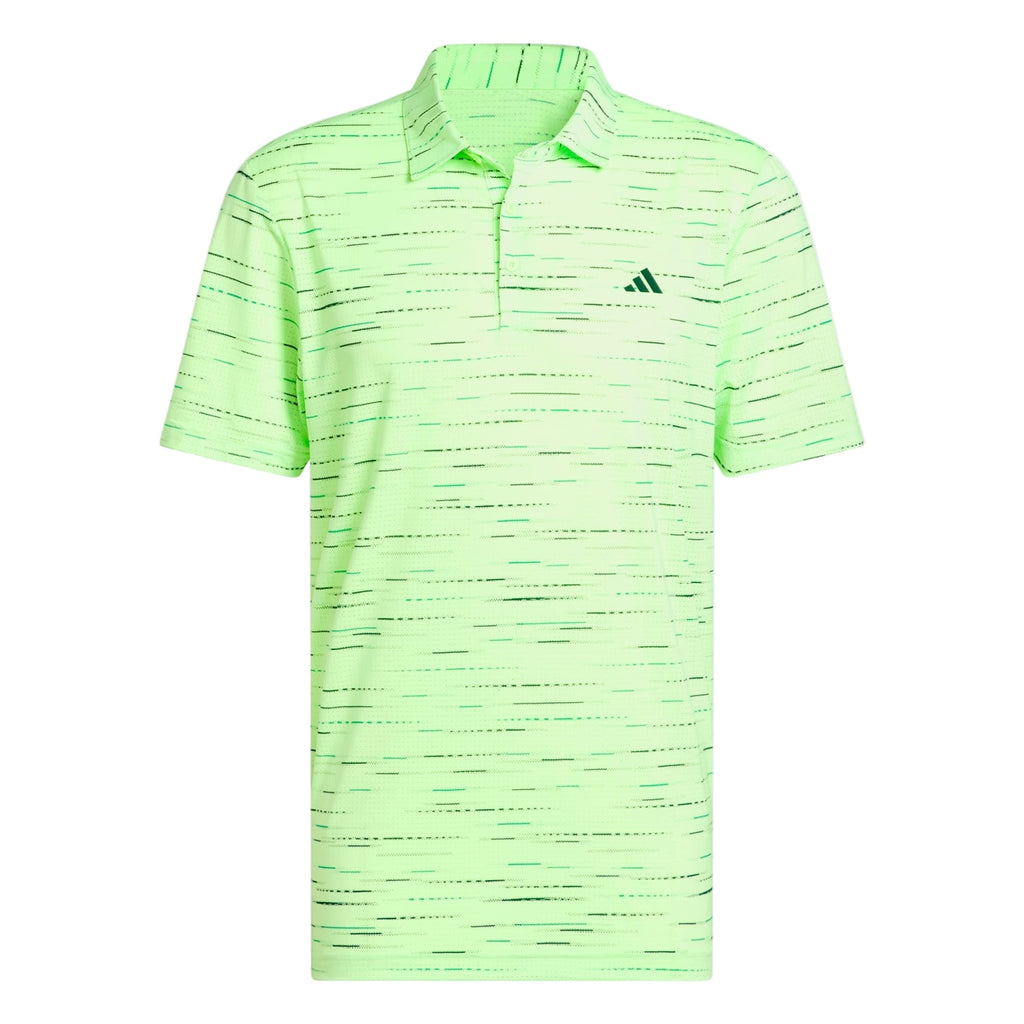Adidas Men's Golf Shirt | Ultimate Polo | Mesh Print | Lime