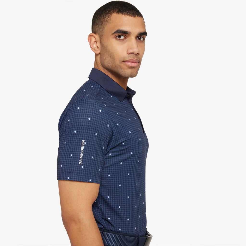 Galvin Green Men`s Golf Shirt | Marley | Navy/White