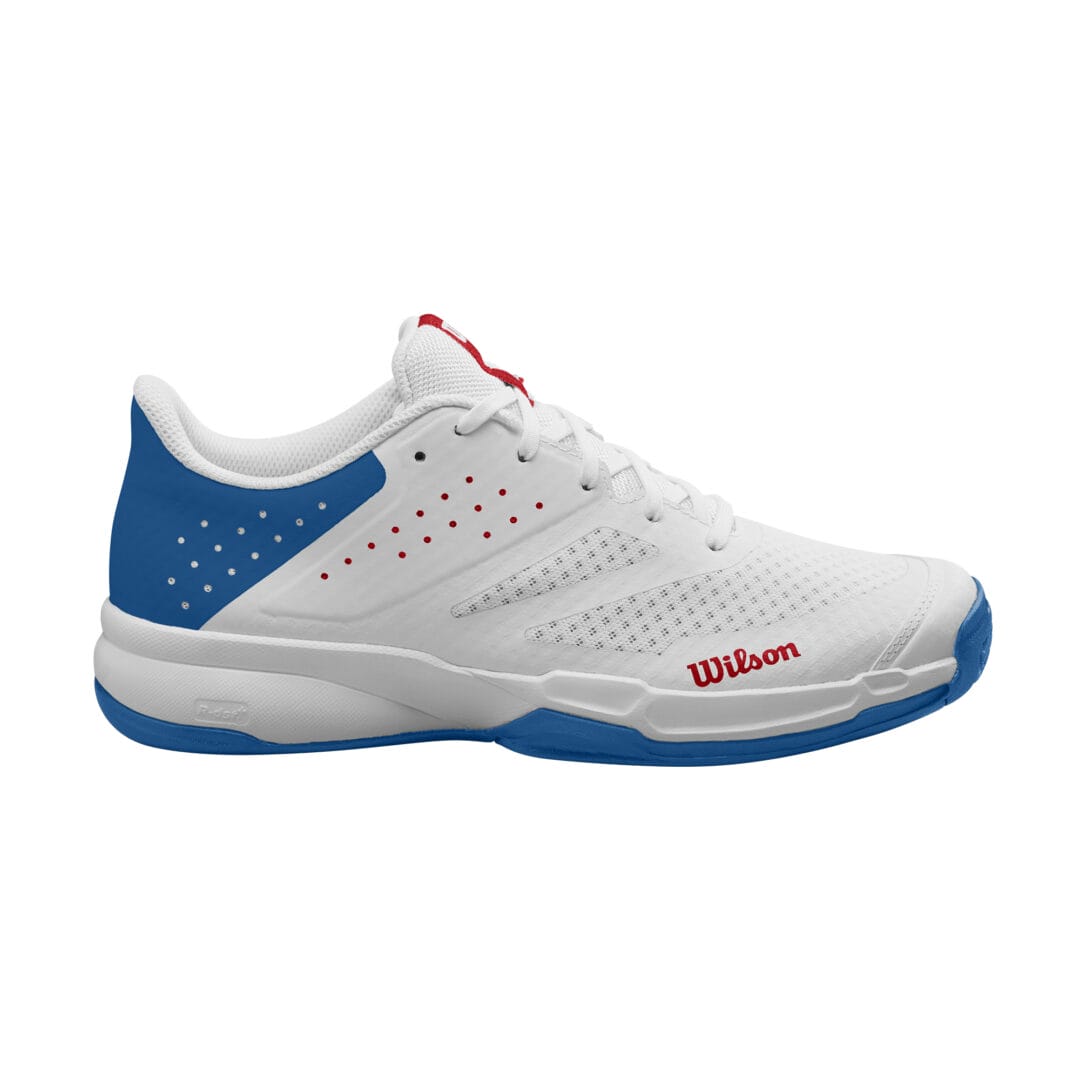 Wilson Mens Footwear | Kaos Stroke 2.0 White / Deja Vu Blue / Wilson Red