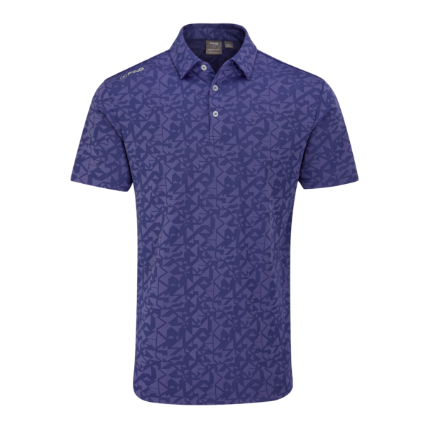Ping Men's Golf Shirts | Geo Camo Polo | Twilight