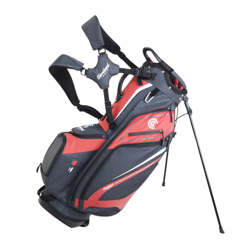 Cleveland Golf Bag | Saturday Stand | Charcoal/Red