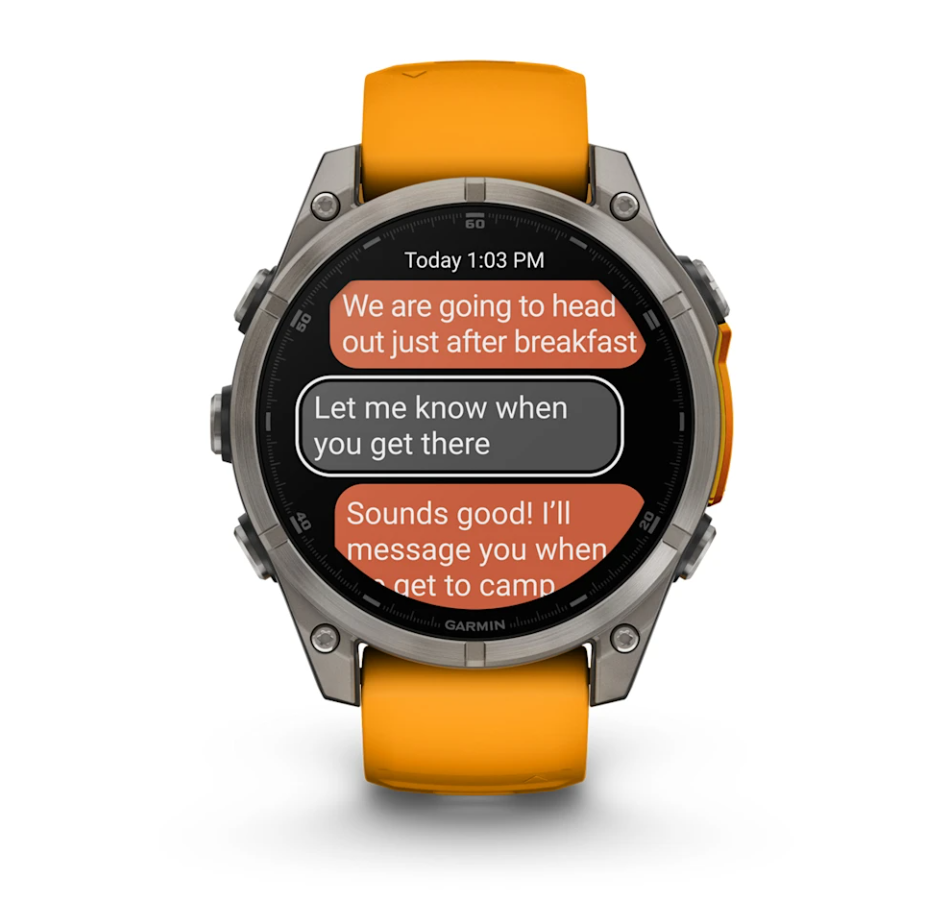 Garmin Fenix 8 Watch | 47mm | Amoled Sapphire Spark Orange/Graphite Band