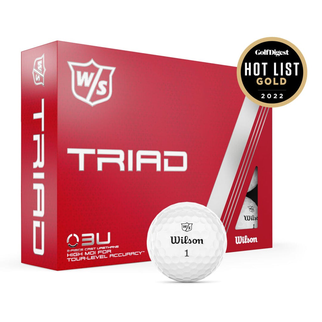 Wilson Golf Balls | Triad Sleeve | White