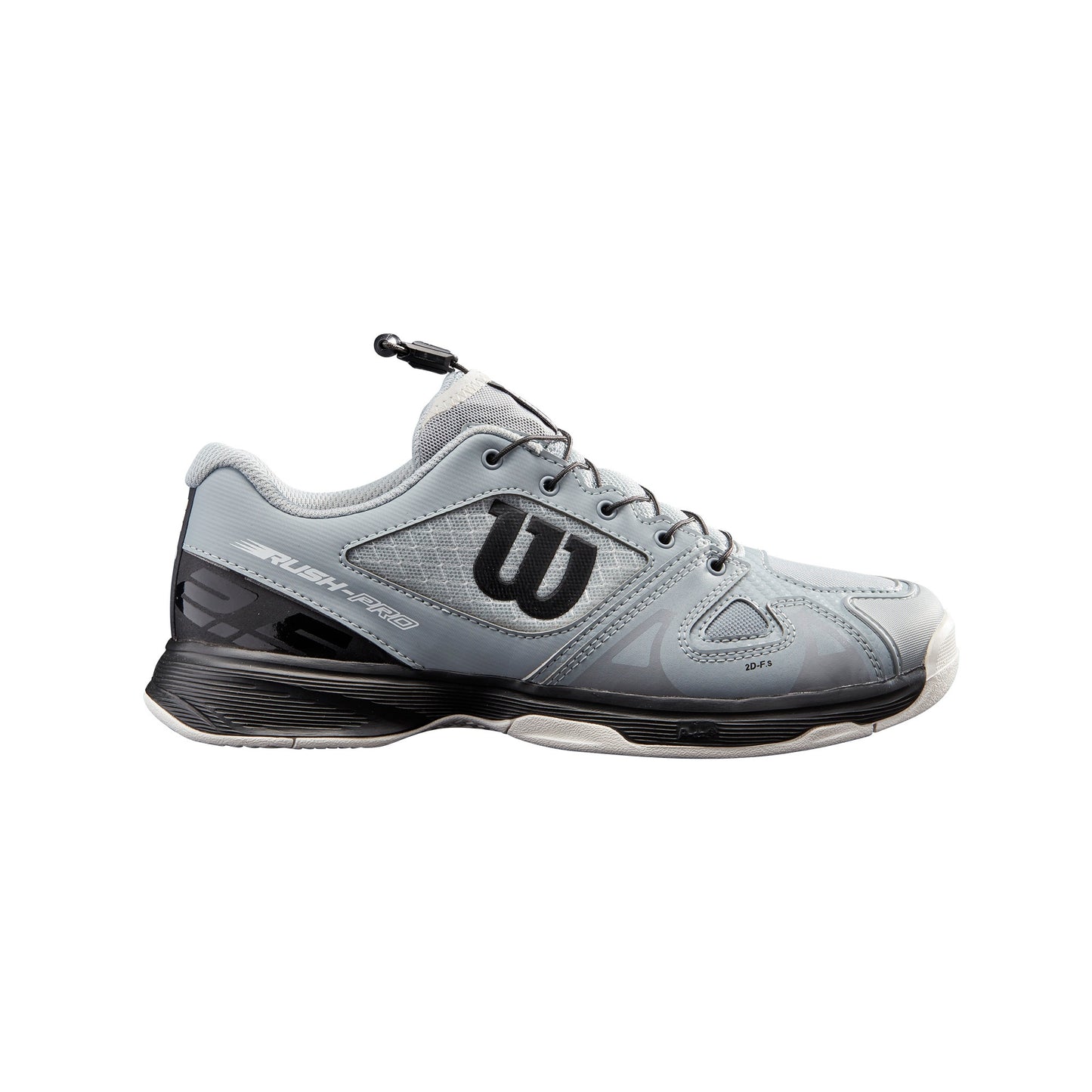 JUNIOR RUSH PRO QL TENNIS - QUARRY/BLACK/WHITE
