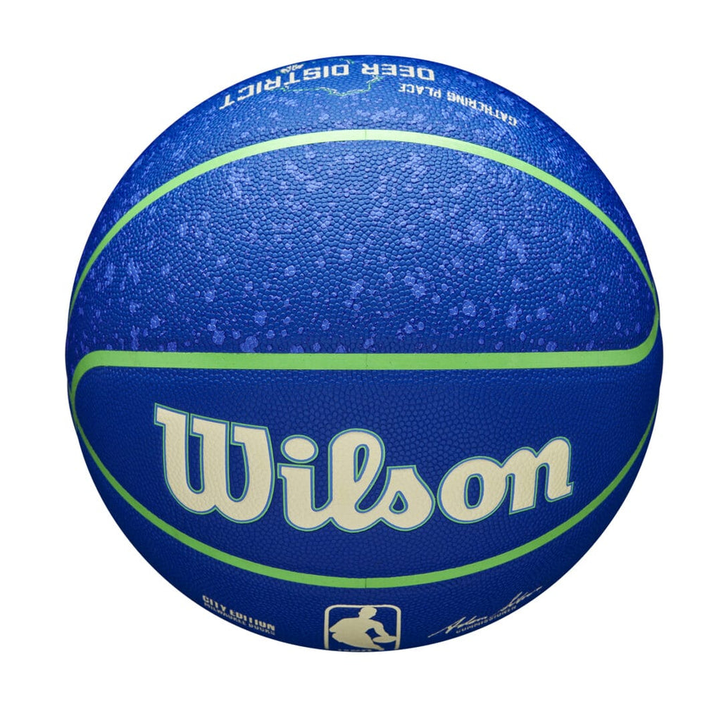 Wilson Team Sports | Basketball | NBA Basketball NBA Team City Collector Mil Bucks Size 7 TS085