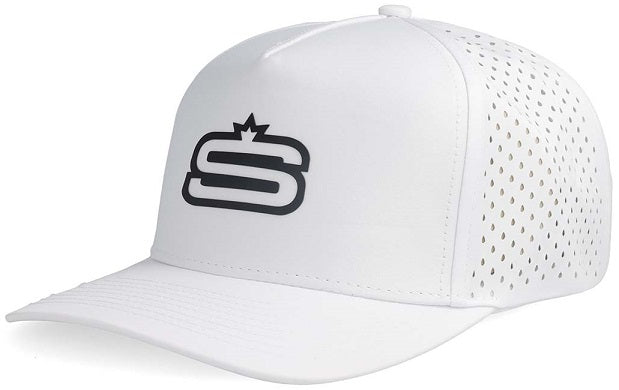 Alpha - 5 Panel Performance Cap with "S" Print & Laser Hole Detail