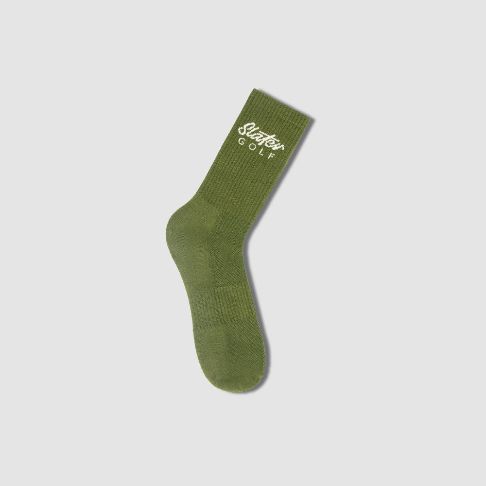 Slater Golf | Men's Crew Sock Pair | Watercress