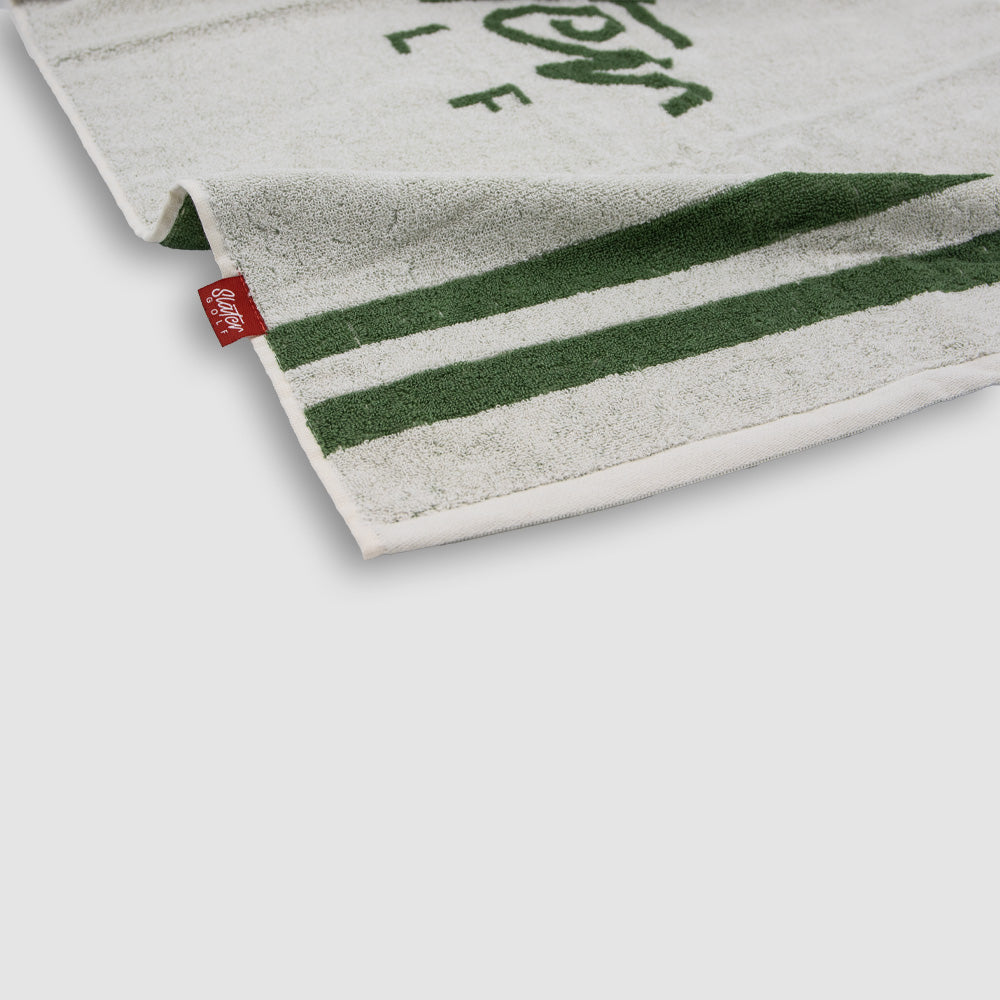 Slater Golf | Retro Utility Towel | Cannoli Cream Green